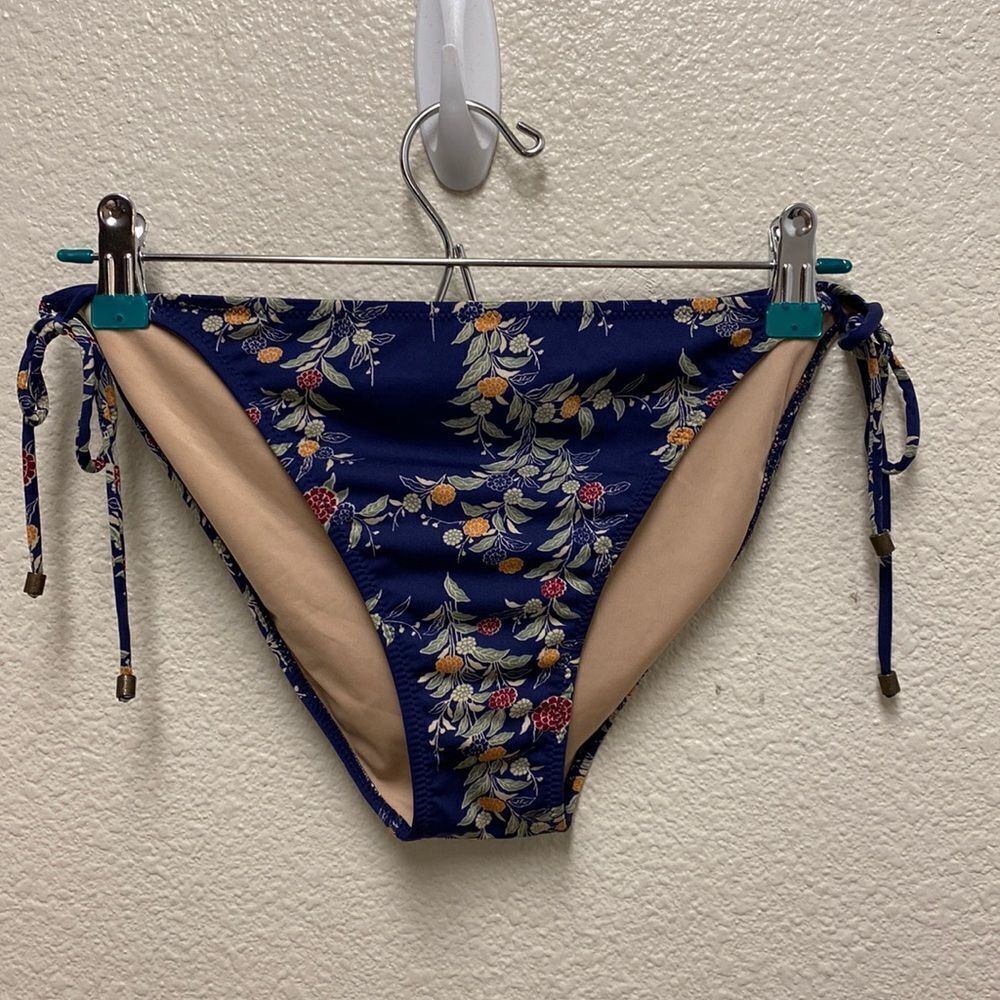 Faherty Floral Side Tie Bikini Bottom Medium